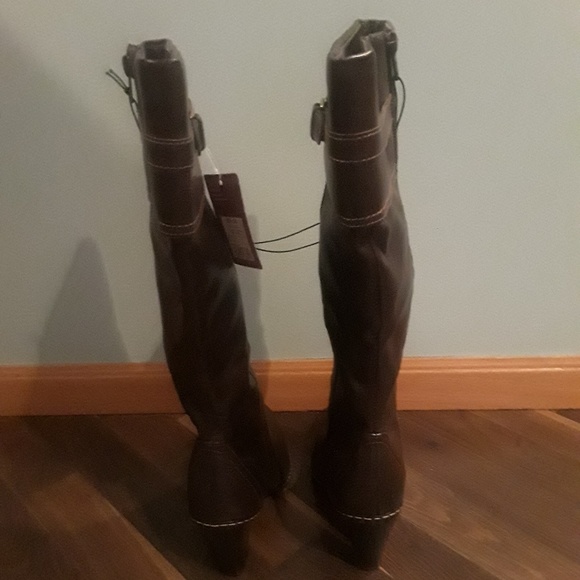Merona chocolate brown knee high boots - Picture 2 of 8